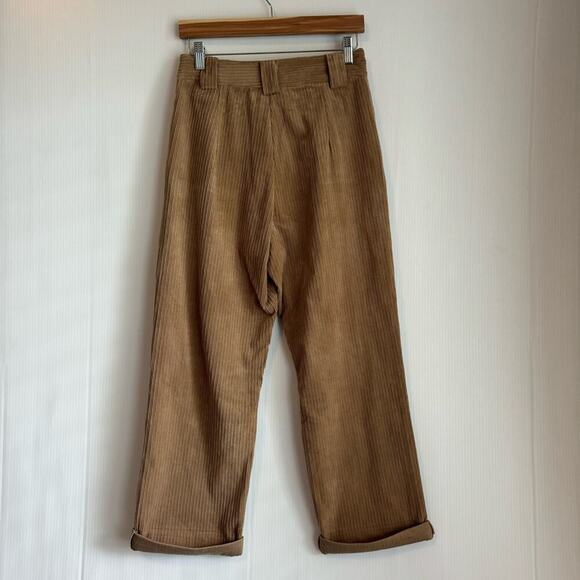 Miou Muse tan corduroy pants size medium wide leg pants cords - Picture 7 of 9
